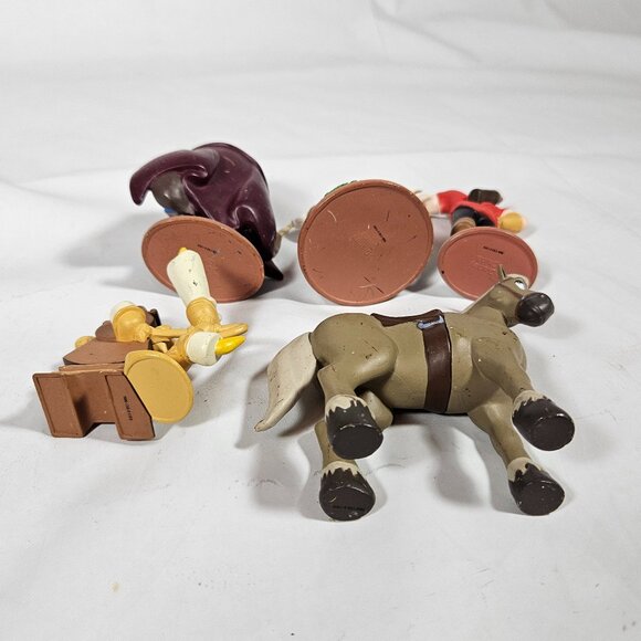 Disney Beauty and Beast Figures Set of 5 Lumiere Cogsworth Philippe Gaston Belle - Picture 3 of 6